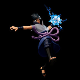 Dynamic pose captures Sasuke mid-action for an energetic display.