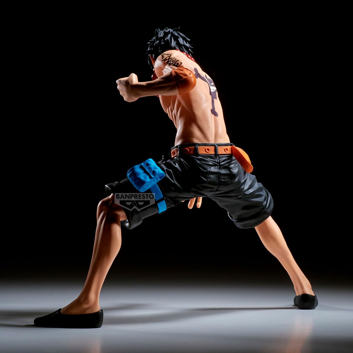 Banpresto Portgas D. Ace Grandista figure on display for fans' collection.