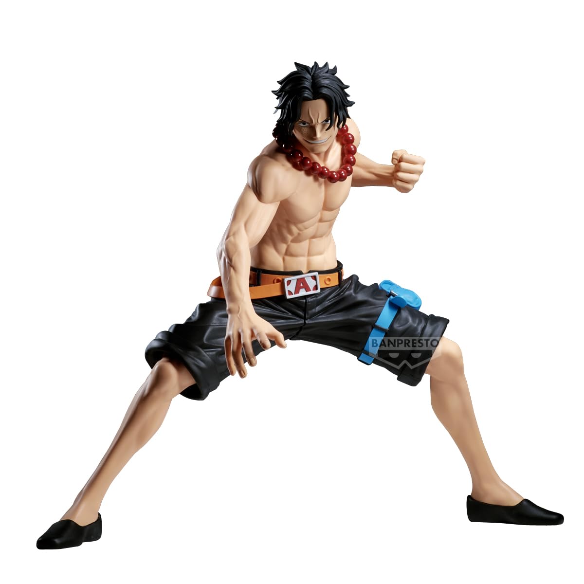 Banpresto Portgas D. Ace Grandista figure, front view, ideal for completing your One Piece display.
