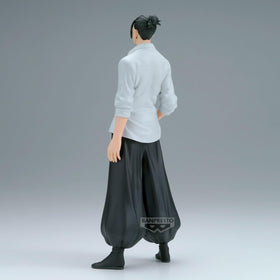 Banpresto Suguru Geto King of Artist display setup ideal for shelves.