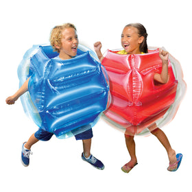BANZAI blue bumper enables two-player bumping on a soft inflatable surface.