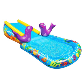 BANZAI My First Water Slide inflatable slide for toddler backyard fun