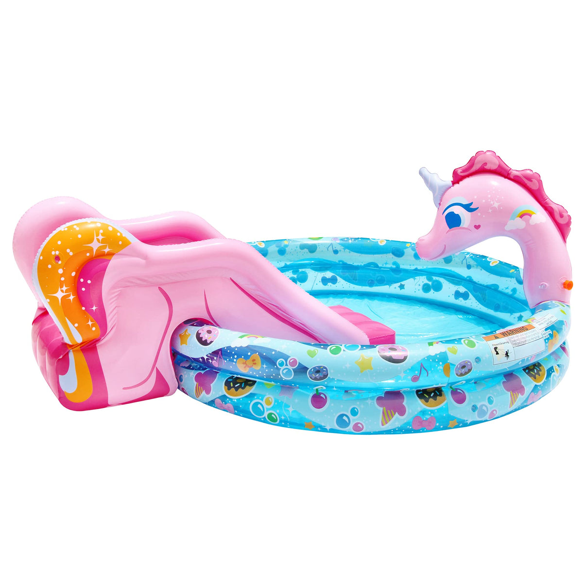 BANZAI Spray N Splash water-filled pool supports mess-free backyard play.