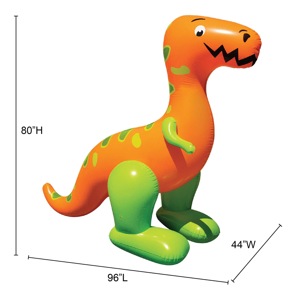 BANZAI T-Rex Terror Mondo Sprinkler kids playing under refreshing spray