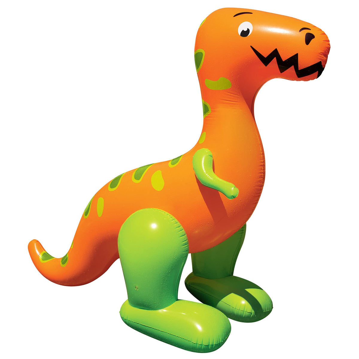 BANZAI T-Rex Terror Mondo Sprinkler towers over the lawn for epic cooling