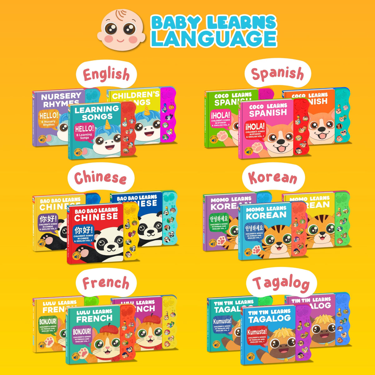 Bao Bao Learns Chinese Vol. 3 song list highlights classic Chinese rhymes.