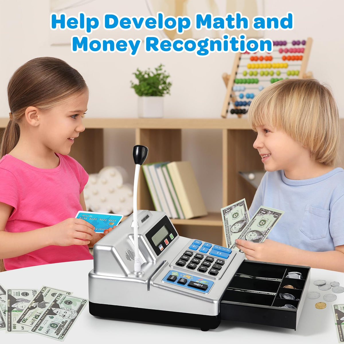 BAODLON 40 plastic coins aid counting practice and numerical recognition