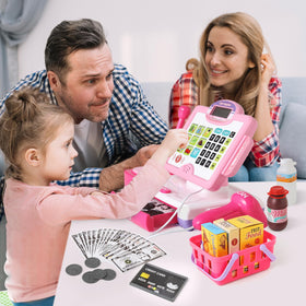 Baodlon toy barcode scanner enables interactive checkout play.