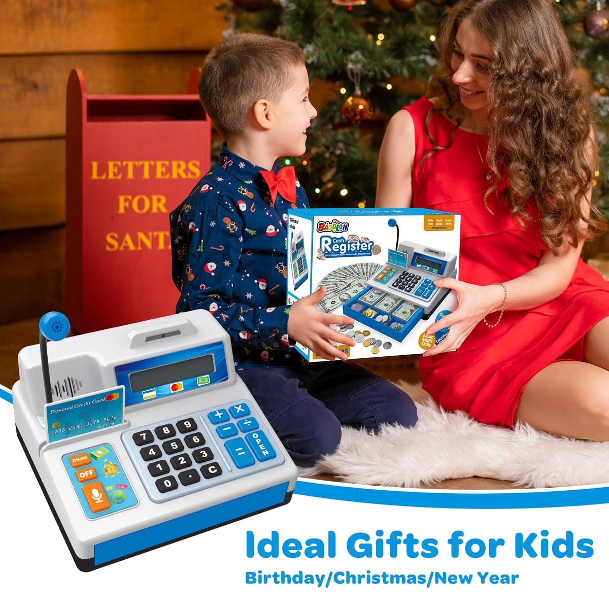 BAODLON cash register kids playing set supports classroom or home learning.