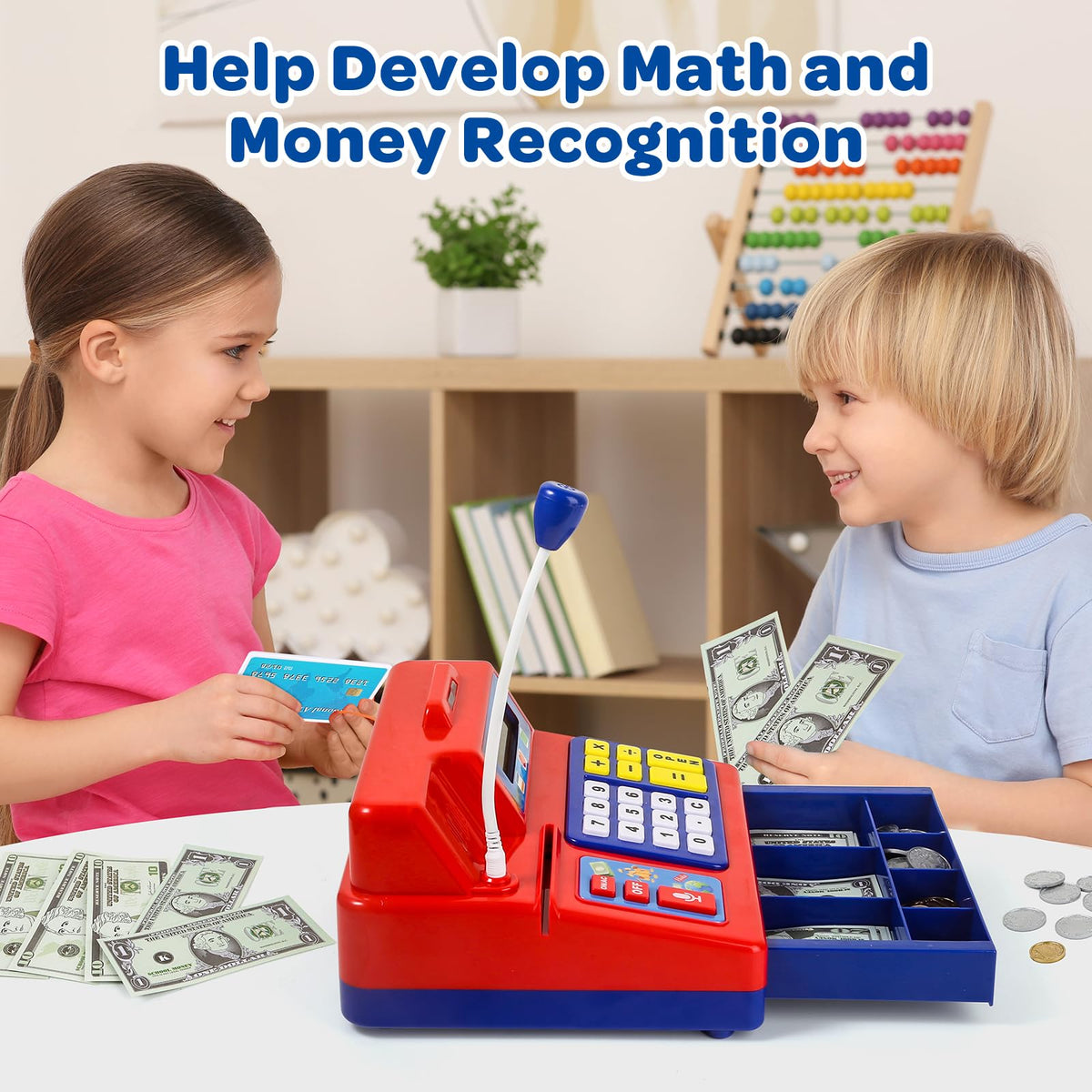 BAODLON real calculator helps kids practice basic math during pretend store trips.
