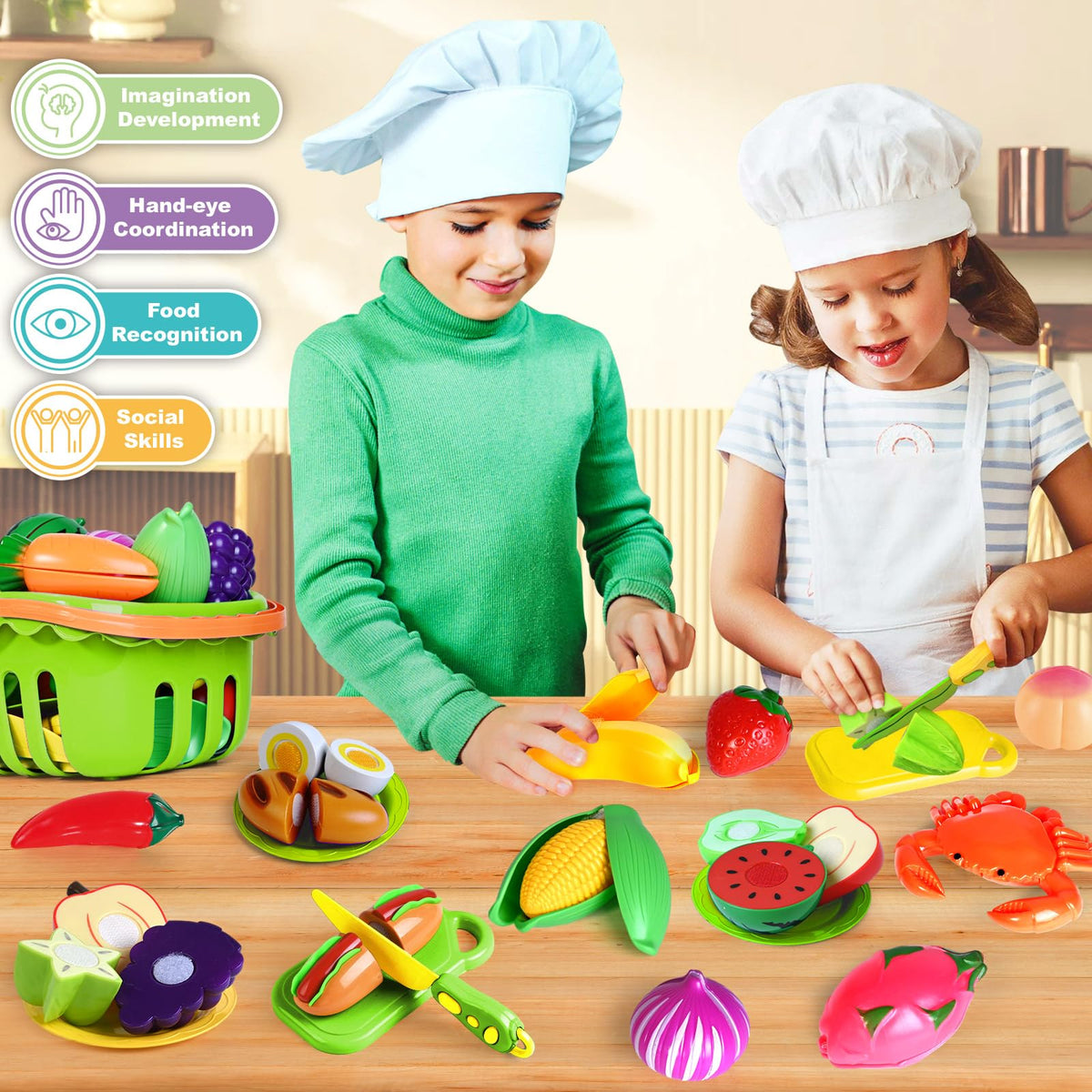 BAODLON durable storage baskets keep playset tidy after activities