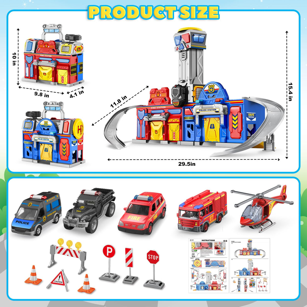 BAODLON Fire Trucks in action spark imaginative emergency responses.