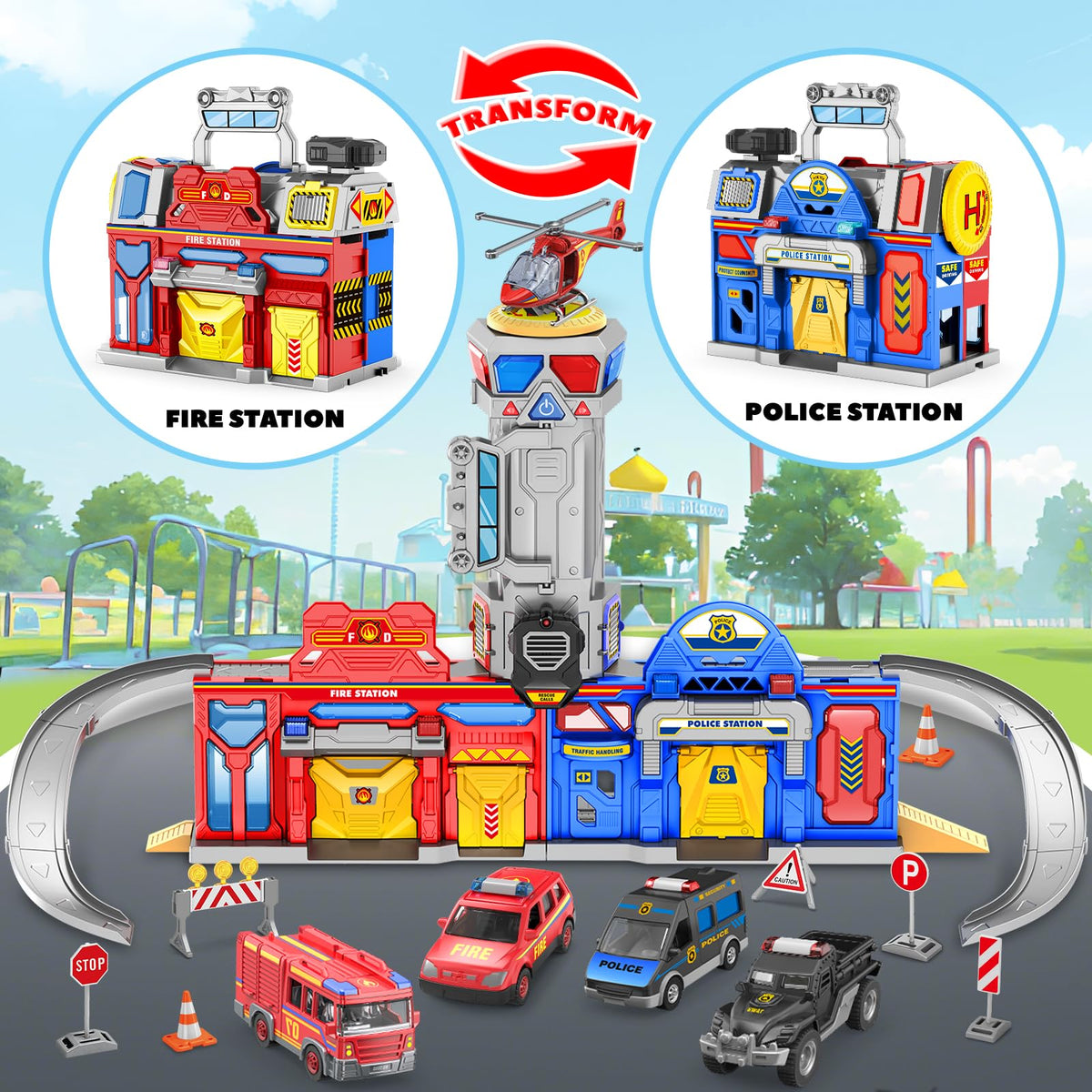 BAODLON Police Cars enable exciting pursuit scenarios for kids.