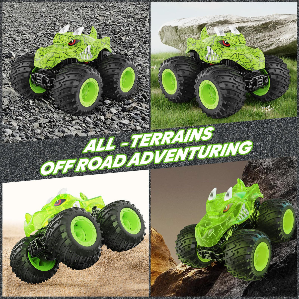BAODLON RC Monster Truck durable ABS shell withstands crashes