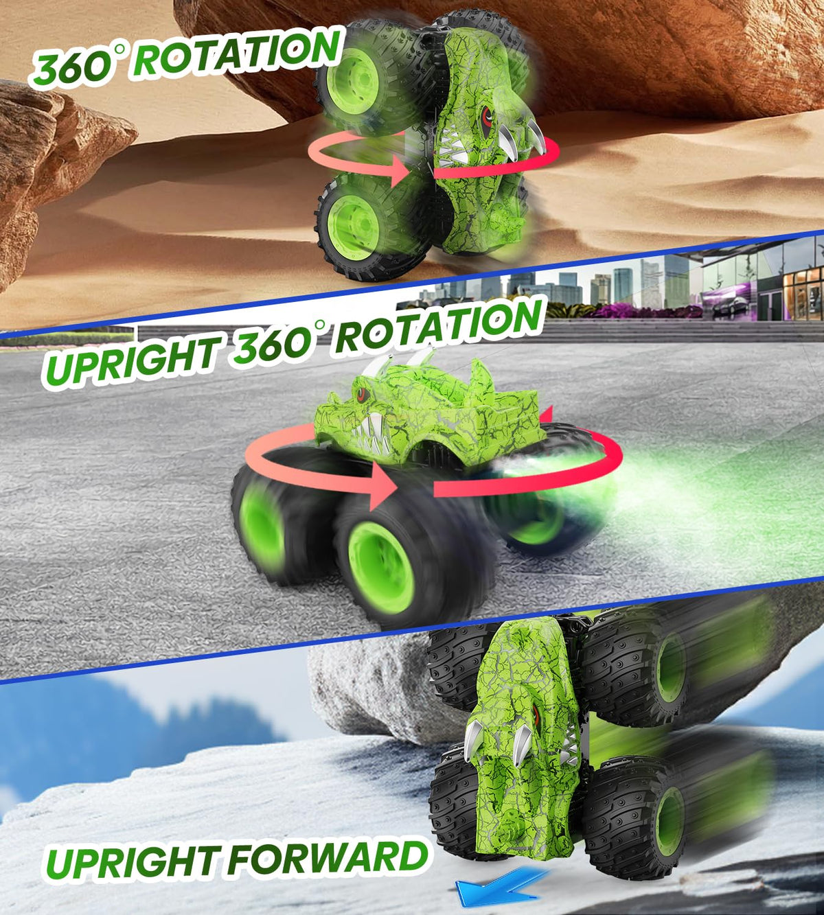 BAODLON RC Monster Truck LED lights for exciting night play