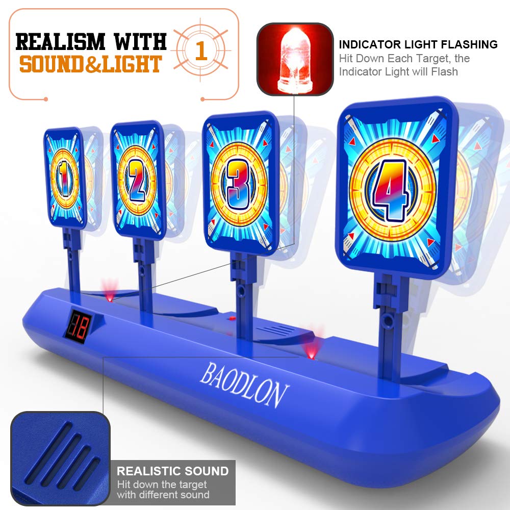 BAODLON built-in sounds and lights create an immersive shooting experience.