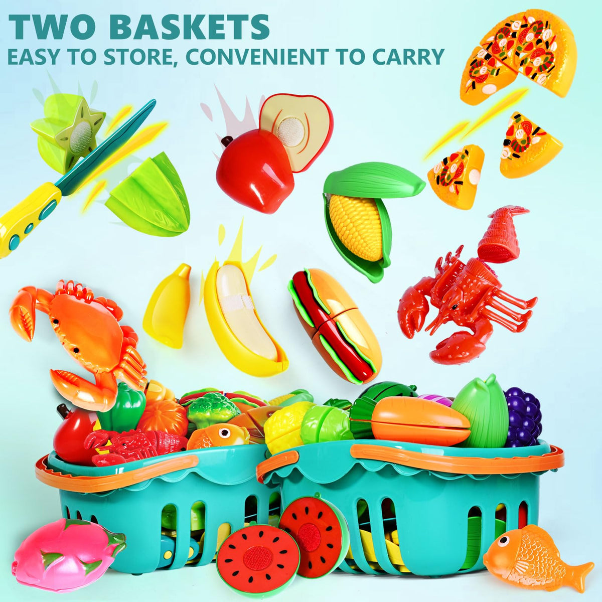 BAODLON variety food items boosts color and shape recognition