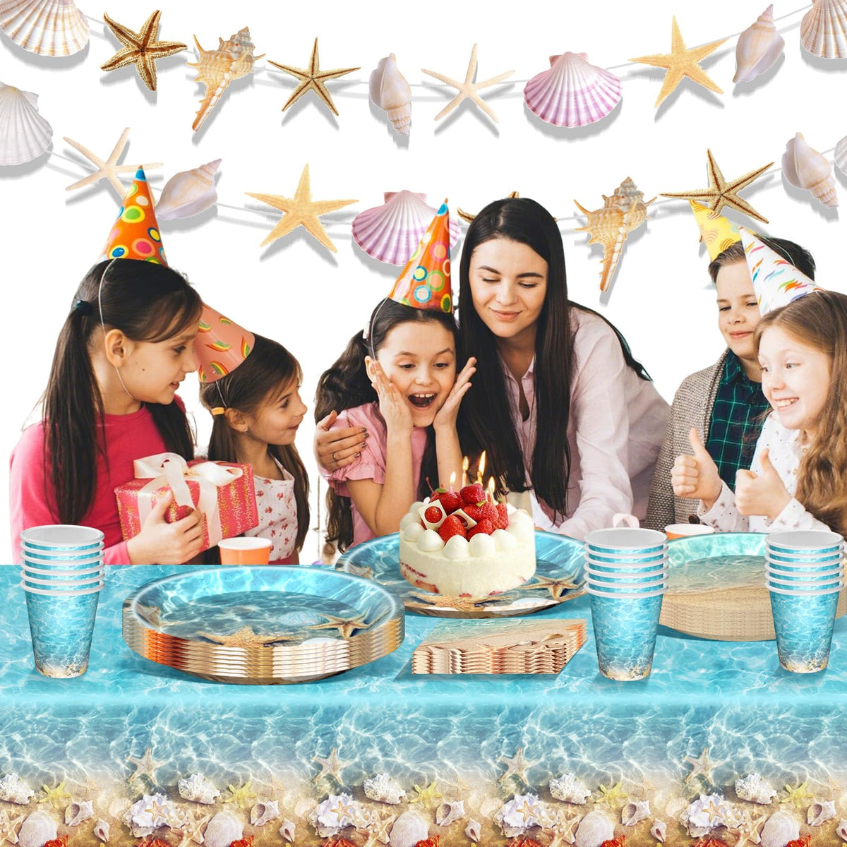 Baolaiballoon seashell dessert plates 7in ideal for coastal parties and quick cleanup.