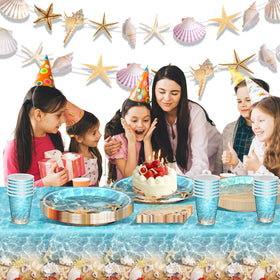 Baolaiballoon seashell dessert plates 7in ideal for coastal parties and quick cleanup.