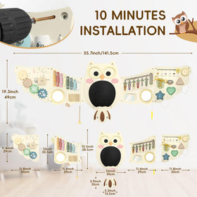 Baotree Montessori sensory wall panel promotes fine motor skills