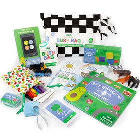 BapronBaby Feeding Littles Busy Bag with black checkerboard hero, ideal travel activity.
