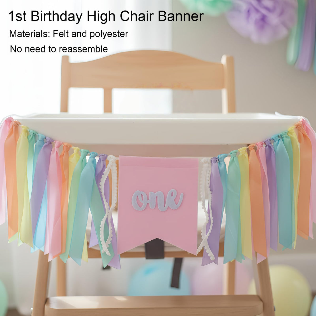 Bapukzy Happy Birthday banner unifies the party decor with flair