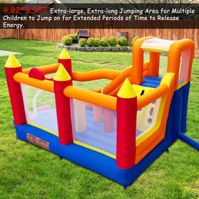 Baralir bounce house with 88-inch long slide for thrilling outdoor play