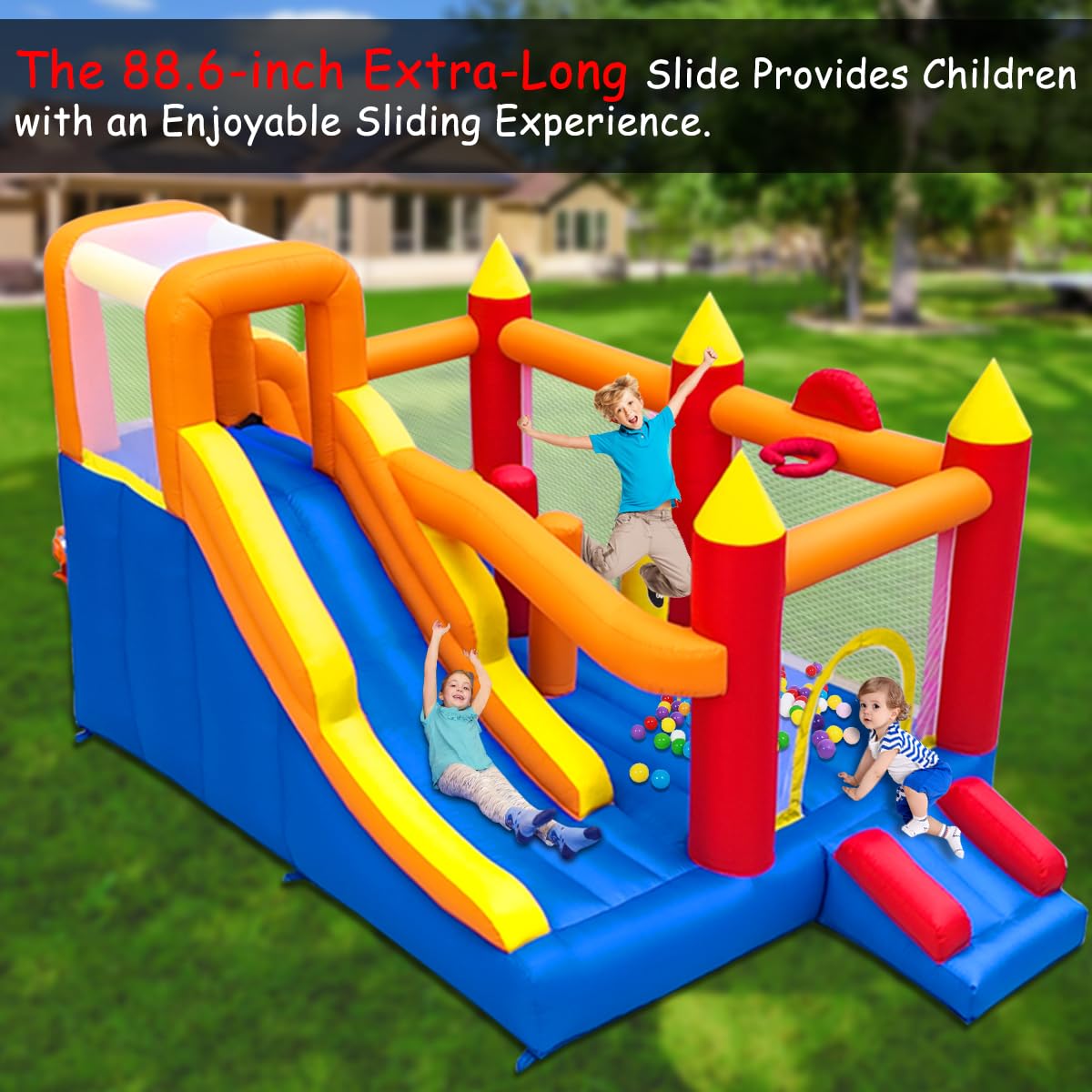 Baralir bounce house climbing wall for active kids' challenge