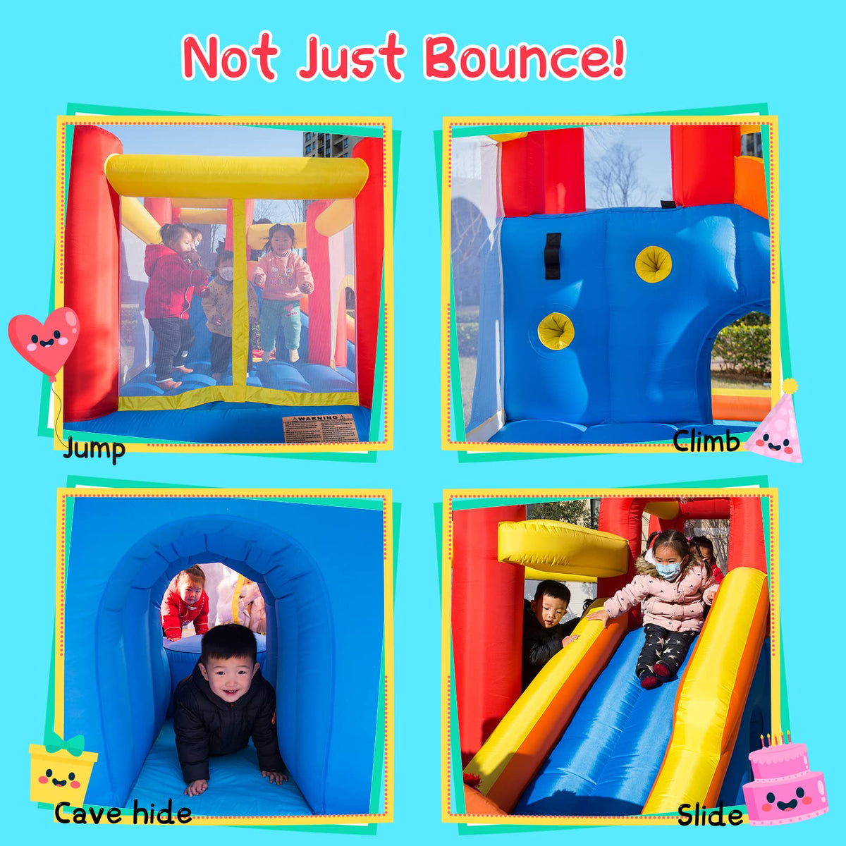 Baralir inflatable bounce house water park water cannon boosts interactive water fun for friends