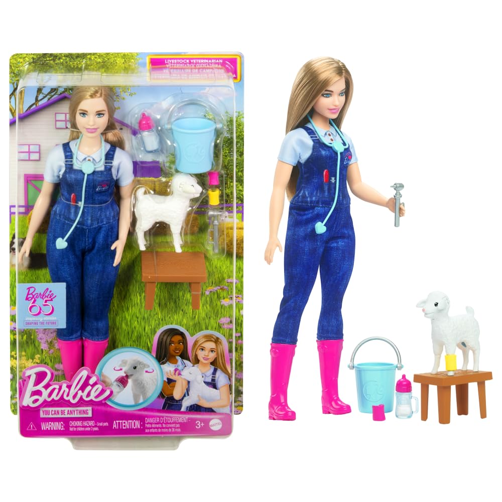 Barbie 65th Anniversary farm vet doll ready for imaginative play