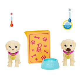 Barbie mealtime pieces, bed, and leash expand on-the-go play ideas.