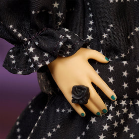 Barbie Anna Sui jewelry-inspired accents offer authentic fashion vibes.