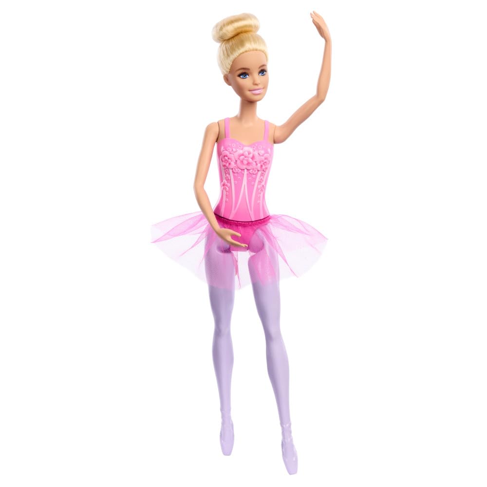 Barbie ballerina doll in purple removable tutu for imaginative play