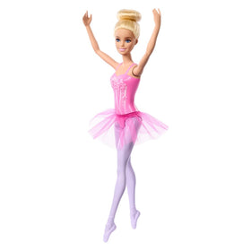 Barbie ballerina doll featuring a top-knot bun ready for rehearsal
