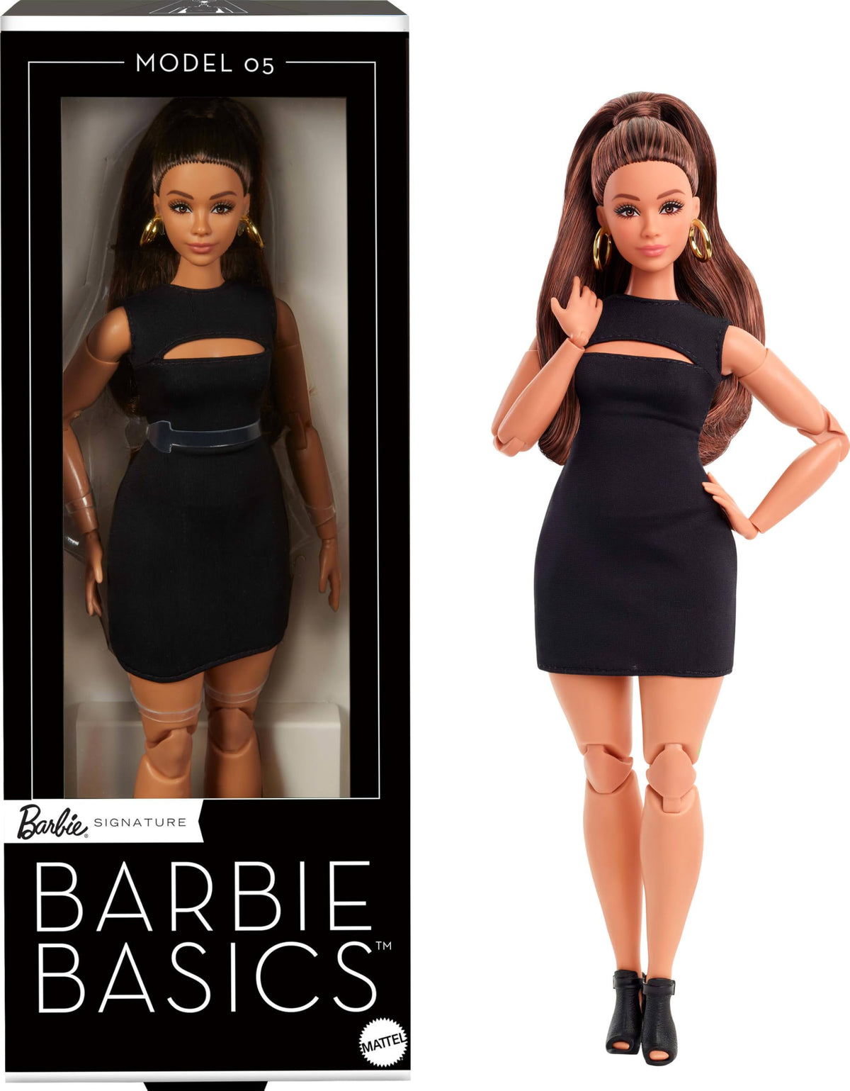 Barbie Basics Model 05 brunette poseable doll ready for styling and photography