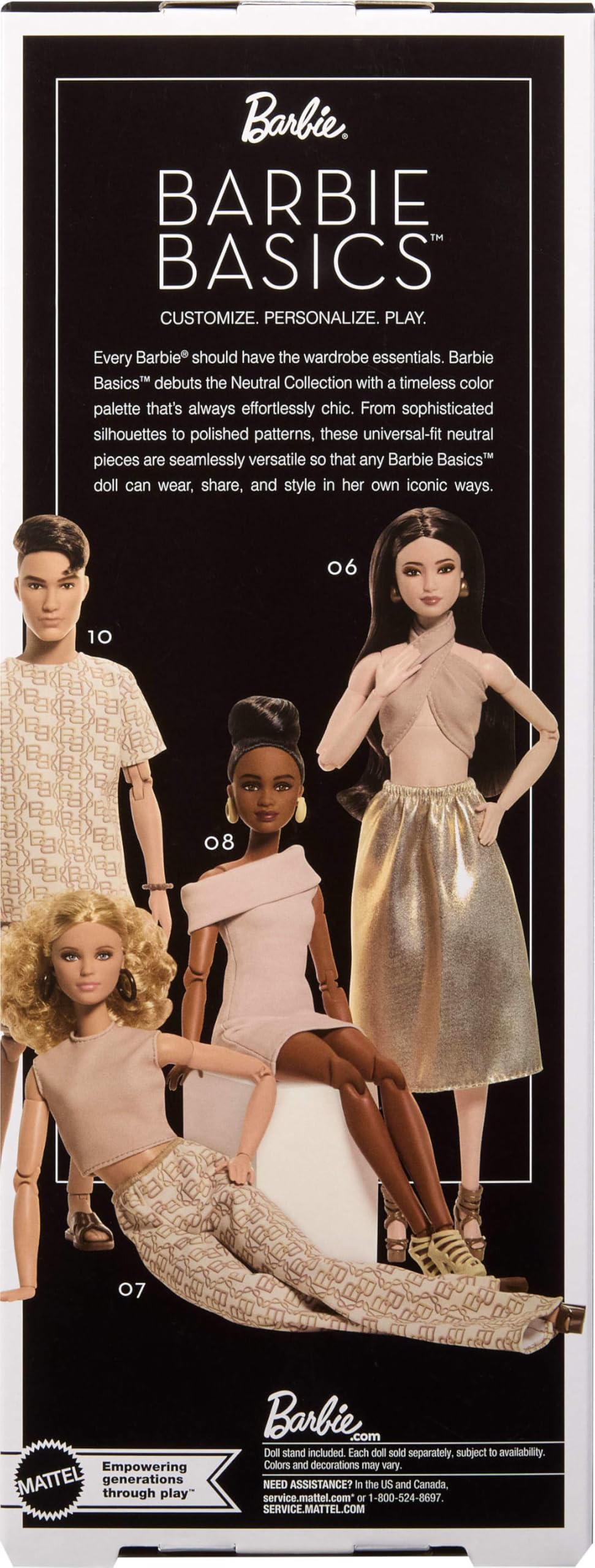 Barbie Basics Model 06 fashion display setup supports organized, stylish presentation.