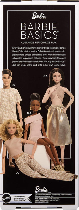 Barbie Basics Model 06 fashion display setup supports organized, stylish presentation.
