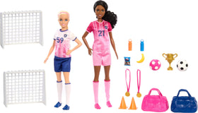 Barbie Blonde Petite soccer player doll for athletic role-play and teamwork stories