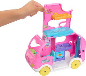 Six play areas inside the camper spark imaginative road trips.