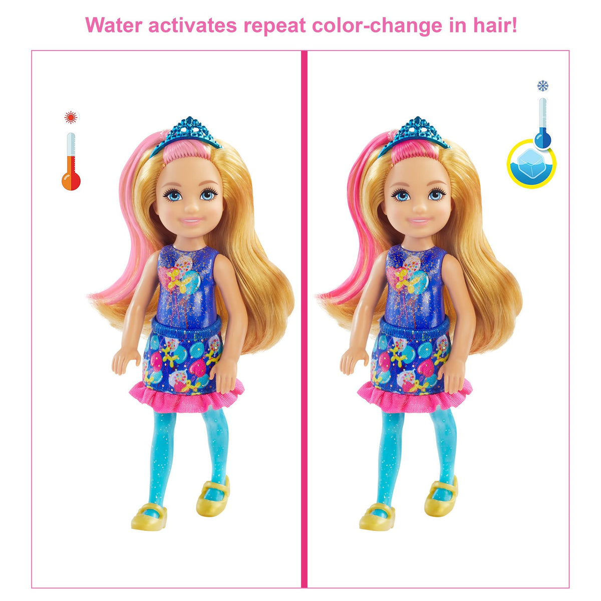Barbie Chelsea accessories include skirt and shoes for mix-and-match outfits