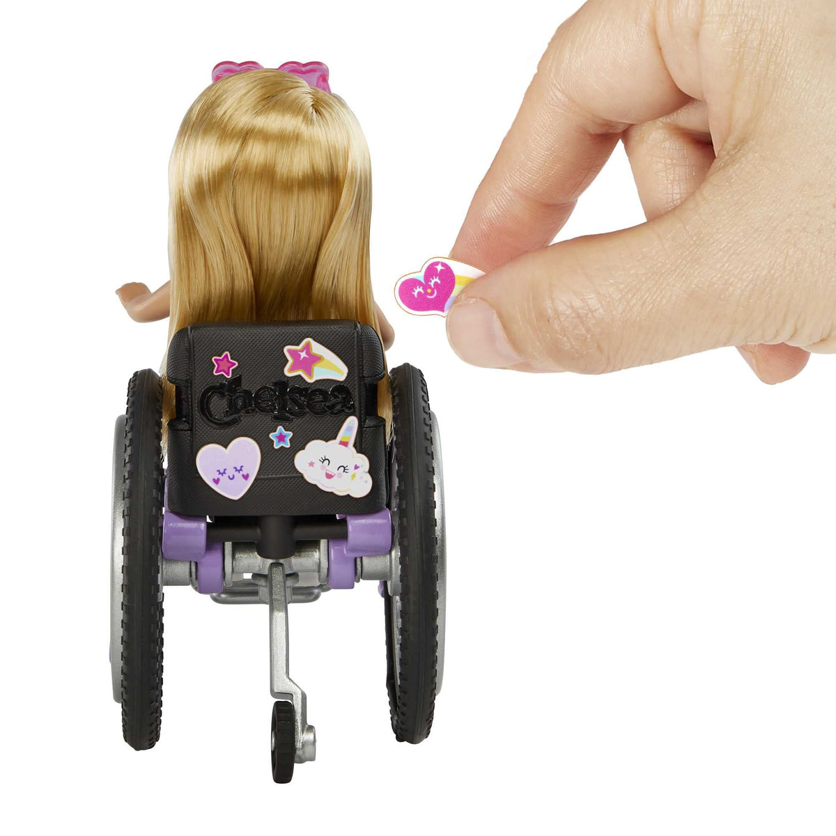 Barbie Chelsea sticker sheet for customizing wheelchair and ramp.
