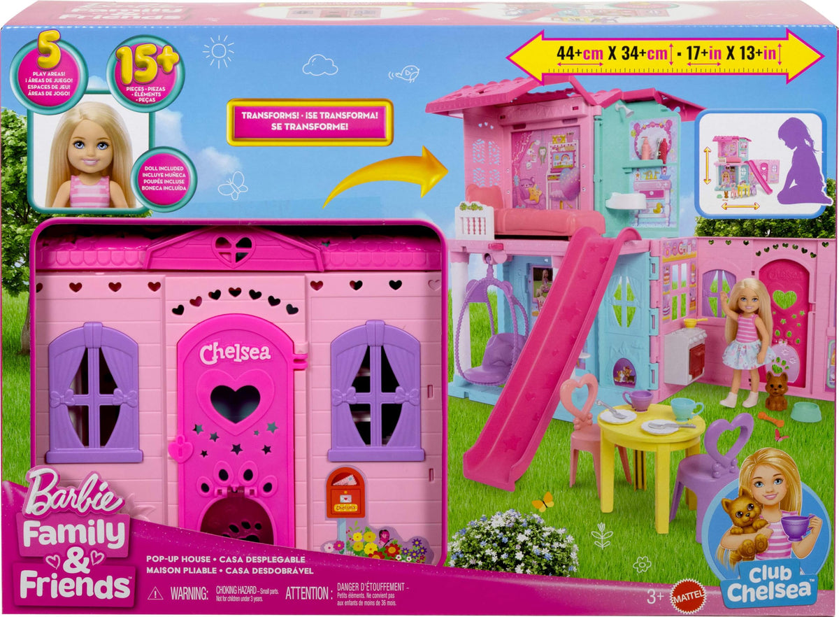 Barbie Chelsea Pop-Up House bathroom scene with potty for routines