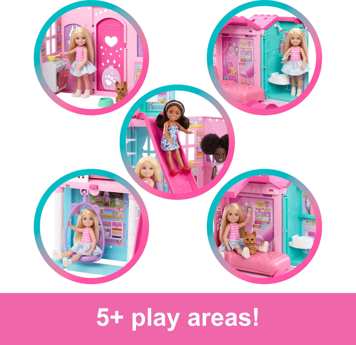 Barbie Chelsea Pop-Up House extended play area expands storytelling space