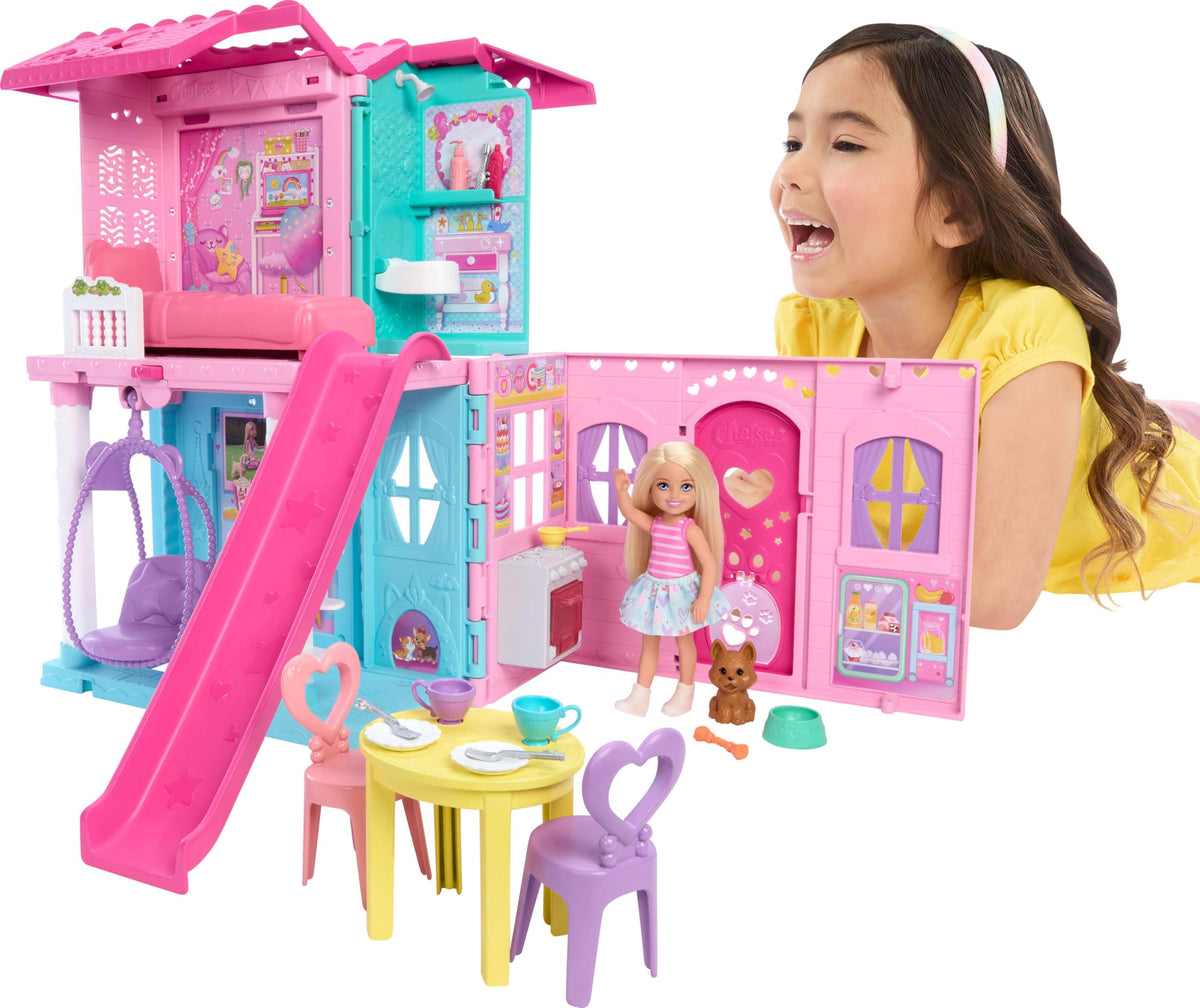 Barbie Chelsea Pop-Up House front view for imaginative play