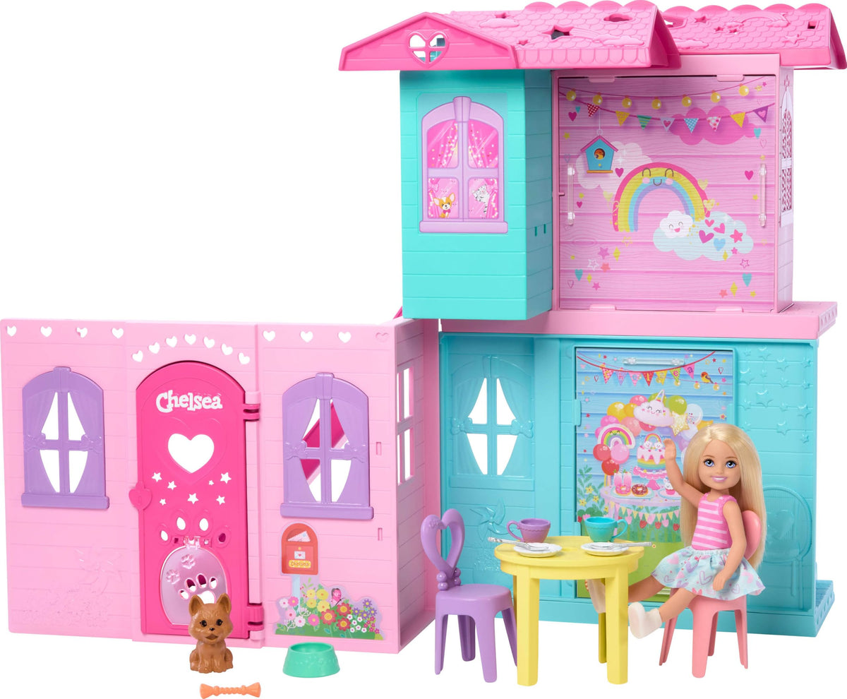 Barbie Chelsea Pop-Up House kitchen oven opens for realistic play