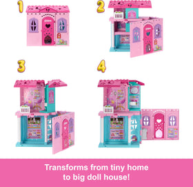 Barbie Chelsea Pop-Up House slide for energetic storytelling