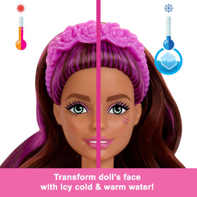 Barbie Color Reveal makeup color-change feature creates playful facial transformations.