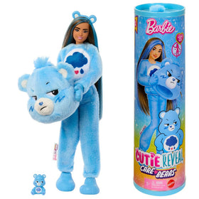Barbie Cutie Reveal Care Bears unboxing shows plush costume and 10 surprises for imaginative play