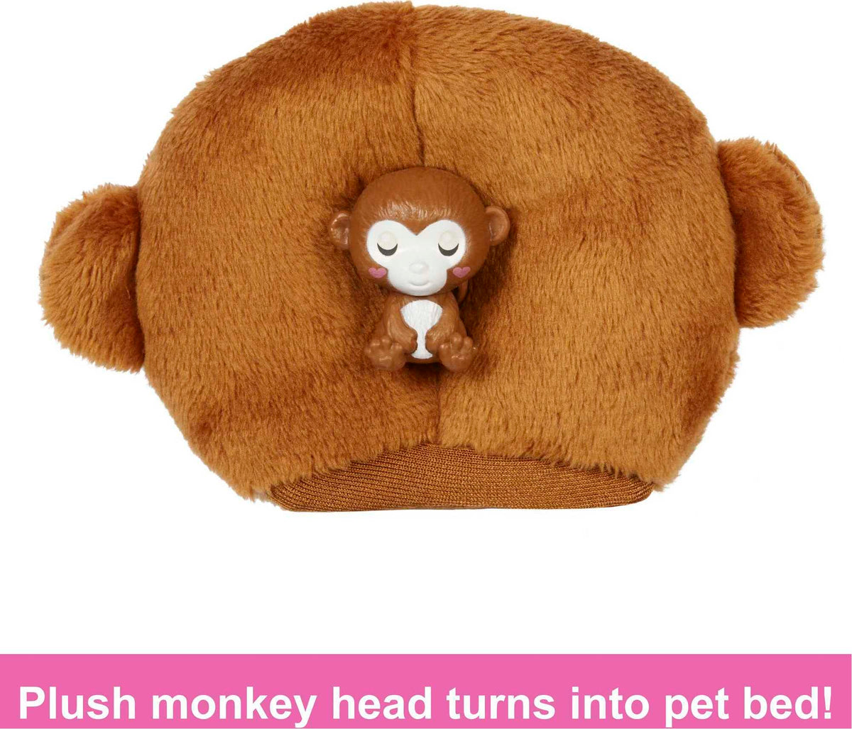 Barbie Cutie Reveal costume head turning into mini pet bed