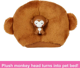 Barbie Cutie Reveal costume head turning into mini pet bed